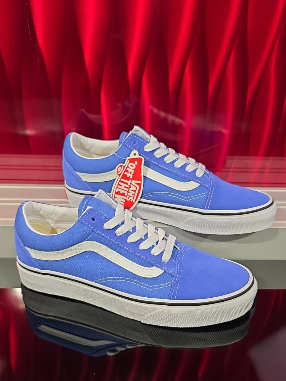 Vans Old Skool Nebulas Blue True White Men Size 6 Women Size 7.5